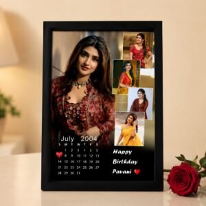 Custom Birthday Calendar Photo Frame | Name & Special Date Photo Frame | Birthday Gift for Her, Him, Friends & Family